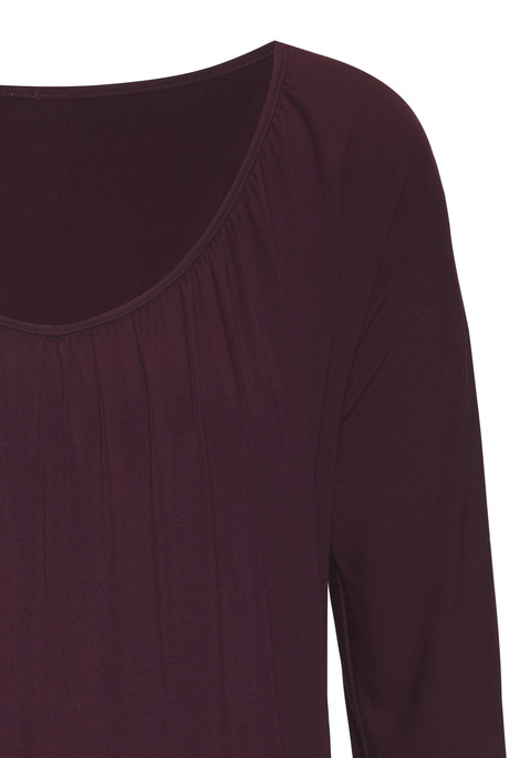 Bild: 3/4-Arm-Shirt von LASCANA: 3/4-Arm-Shirt von Lascana im praktischen 2er-Pack. Rundhalsausschnitt mit Raffungen. Ärmel in 3/4-Länge. Shirtsaum mit Gummizug. Lockere Passform. Weich fließender Viskose-Jersey.