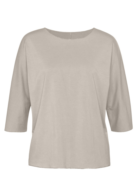 LASCANA 3/4-Arm-Shirt Damen beige Gr.32/34