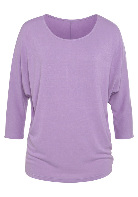 Bild: 3/4-Arm-Shirt von LASCANA: Strick-Shirt von Lascana für Damen. Mit überschnittenen Schultern und weiten Fledermausärmeln. 3/4-lange Ärmel. Leichte, elastische Feinstrickqualität mit Viskose aus verbesserter Rohstoffbeschaffung.