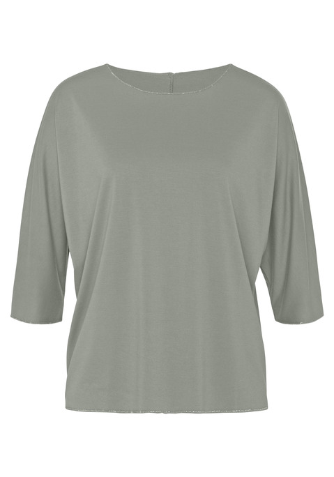 LASCANA 3/4-Arm-Shirt Damen graugrün Gr.32/34