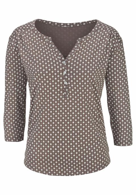 LASCANA Blusenshirt Damen taupe Gr.40/42