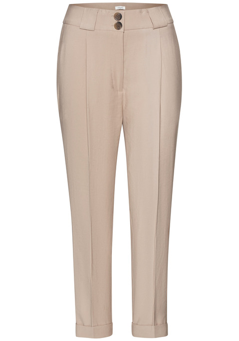 Bild: 7/8-Hose von LASCANA: Elegante 7/8-Hose von Lascana. Bundfalten und permanente Bügelfalten. Mit seitlichen Eingrifftaschen. Zwei Knöpfe in Hornoptik und Reißverschluss. Breiter Bund mit Gürtelschlaufen. Luftiger Viskose-Mix.