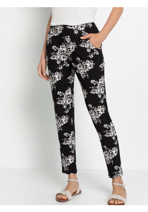 Bild: 7/8-Hose von LASCANA: Sommerliche Jerseyhose in 7/8-Länge. Weicher Gummizug im Bund. Seitliche Eingrifftaschen. Schmal zulaufende Beinform. Aus softer Jerseyqualität.