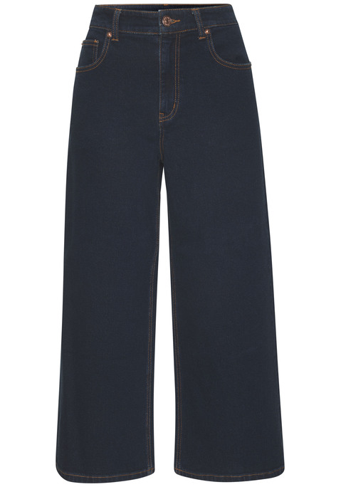 Bild: 7/8-Jeans von LASCANA: Lässig weite Jeans-Culotte von Lascana mit leichter Waschung. Klassischer 5-Pocket Stil. Hoher Bund. Leicht elastischer Denim mit Baumwolle.
