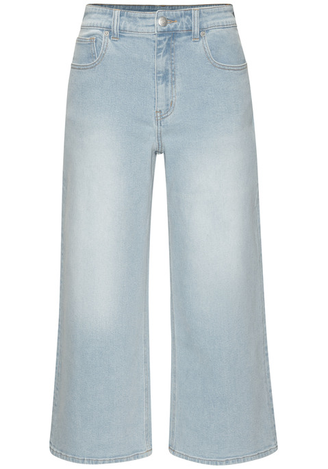 Bild: 7/8-Jeans von LASCANA: Lässig weite Jeans-Culotte von Lascana mit leichter Waschung. Klassischer 5-Pocket Stil. Hoher Bund. Leicht elastischer Denim mit Baumwolle.