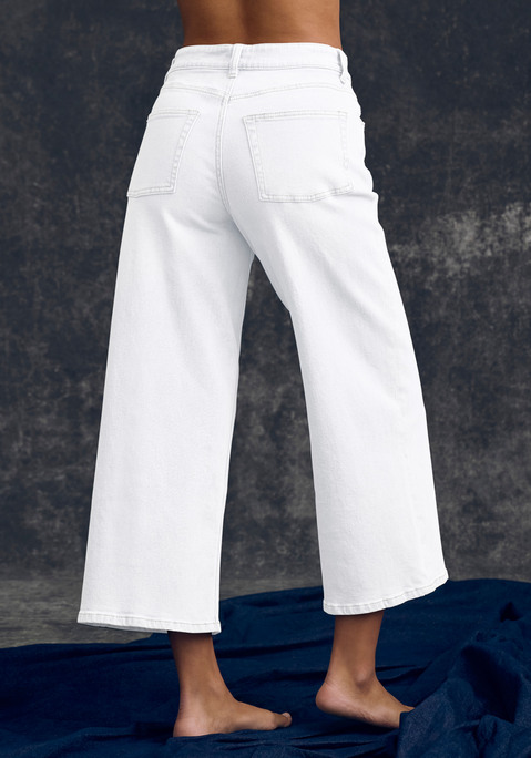 Bild: 7/8-Jeans von LASCANA: Lässig weite Jeans-Culotte von Lascana mit leichter Waschung. Klassischer 5-Pocket Stil. Hoher Bund. Leicht elastischer Denim mit Baumwolle.