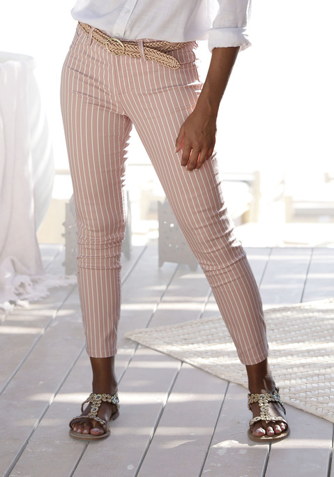 Bild: 7/8-Jeggings von LASCANA: 7/8-Jeggings von LASCANA mit Alloverdruk, jedes Teil ein Unikat. Schmale Slim-fit-Form ohne Taschen vorn. Aufgesetzte Taschen hinten. Innenbeinlänge ca. 70 cm. Superstretch-Qualität.