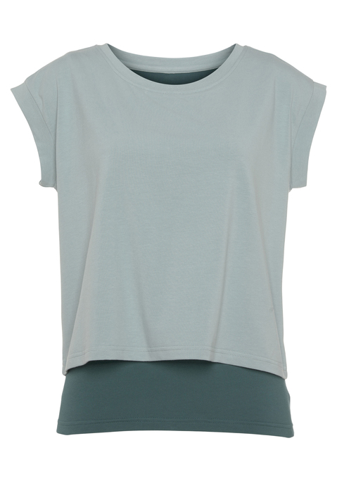 LASCANA ACTIVE 2-in-1-Shirt Damen grün Gr.XS (32/34)