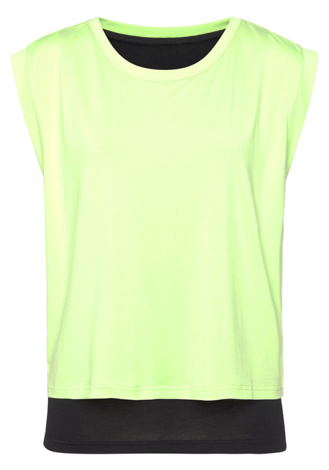 LASCANA ACTIVE 2-in-1-Shirt Damen matcha Gr.XS (32/34)