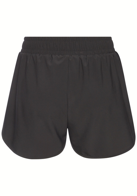 Bild: 2-in-1-Shorts von LASCANA ACTIVE: 2-in-1-Shorts von Lascana Active mit integrierter, eng anliegender Innenhose im Marmormuster. Breiter, elastischer Gummibund. Ideal für Gymnastik, Fitness und Laufen. Pflegleichtes, schnell trocknendes Material.