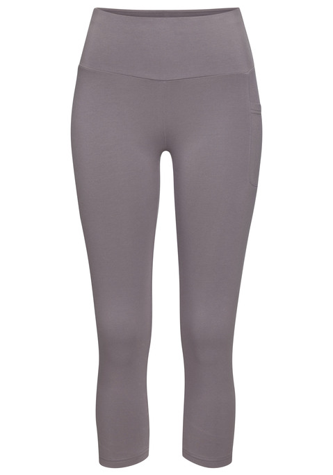 Bild: 3/4-Leggings von LASCANA ACTIVE: Capri-Leggings von Lascana Active. Breites Bündchen und Handytasche. Reflektierendes Logo. Aus 90% Baumwolle, 10% Elasthan.