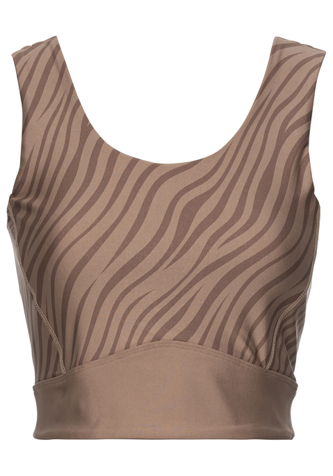 LASCANA ACTIVE Crop-Top Damen braun Gr.XS (32/34)