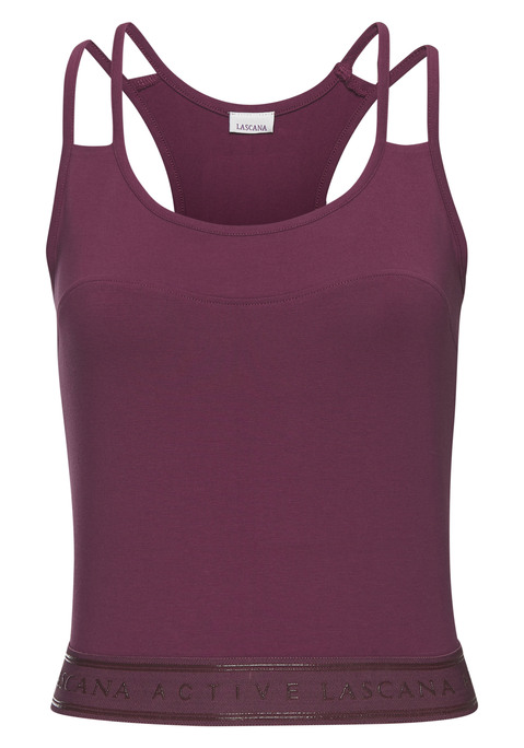 LASCANA ACTIVE Crop-Top Damen dunkelrosa Gr.XS (32/34)