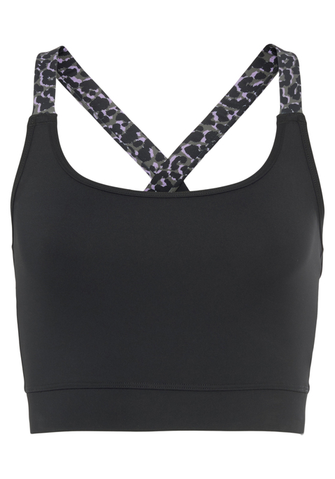 LASCANA ACTIVE Crop-Top Damen schwarz Gr.XS (32/34)