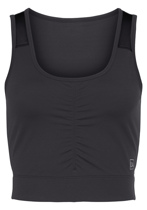 LASCANA ACTIVE Crop-Top Damen schwarz Gr.XS (32/34)