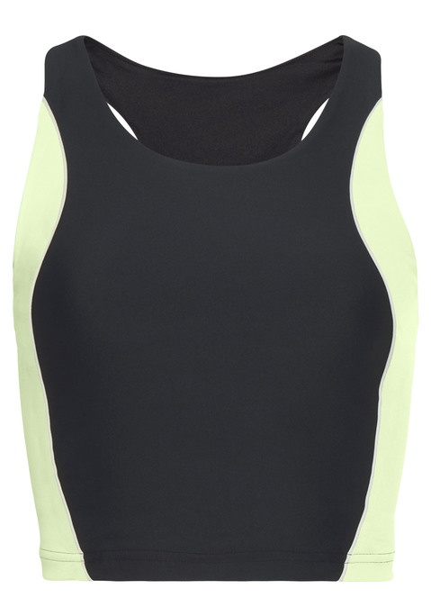 Bild: Crop-Top von LASCANA ACTIVE: Performance Crop-Top von Lascana Active mit Ringerrücken. Aus elastischem und atmungsaktivem Funktionsmaterial für optimalen Support bei sportlichen Aktivtäten.