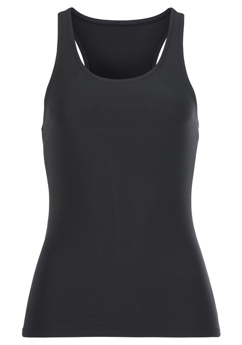 Bild: Funktionsshirt von LASCANA ACTIVE: Athleisure-Tanktop von Lascana Active. Rundhalsausschnitt und Ringerrücken mit Cut-out. Taillierte Passform. Atmungsaktives Funktionsmaterial mit Stretchfaktor.