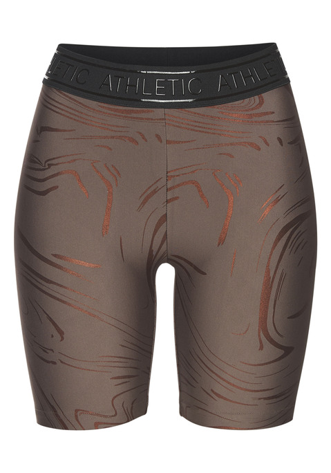 Bild: Funktionsshorts von LASCANA ACTIVE: Sportshorts von Lascana Active für Damen. In Bermudas-Länge. Mit abstraktem Alloverprint. Elastischer Bund mit geprägtem Print. Trageangenehme, elastische und atmungsaktive Qualität.