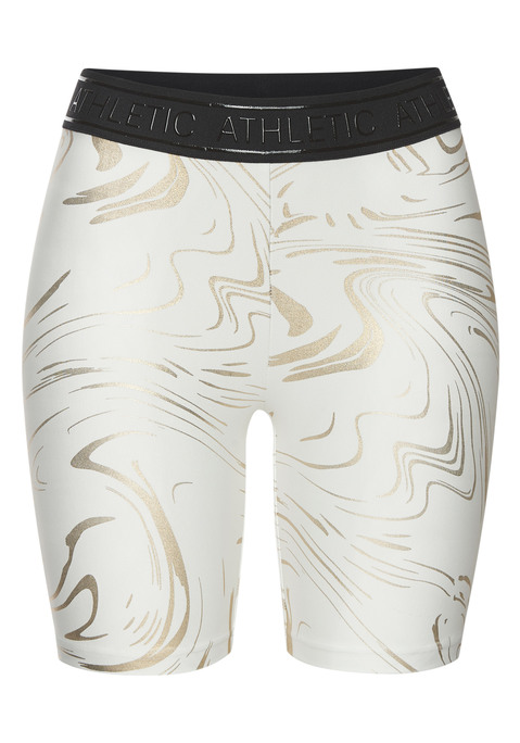 Bild: Funktionsshorts von LASCANA ACTIVE: Sportshorts von Lascana Active für Damen. In Bermudas-Länge. Mit abstraktem Alloverprint. Elastischer Bund mit geprägtem Print. Trageangenehme, elastische und atmungsaktive Qualität.