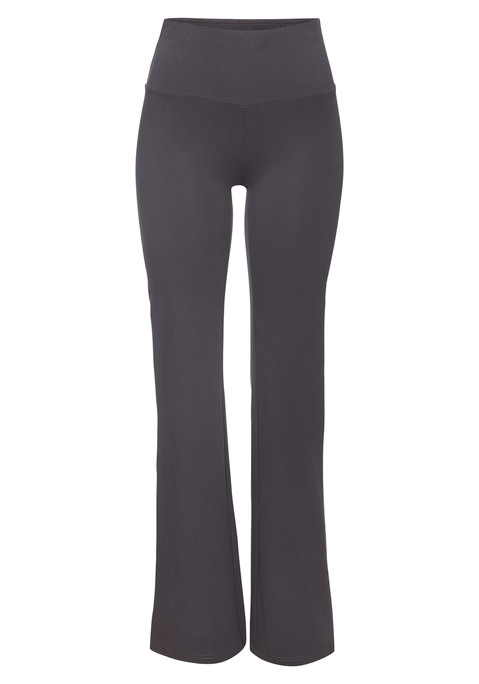 Bild: Jazzpants von LASCANA ACTIVE: Bequeme unifarbene Jazzpants von Lascana Active mit breitem Komfortbund und ausgestelltem Bein. Ideal zu Tops und T-Shirts im bauchfreien Schnitt. Weiche Baumwollmischung.