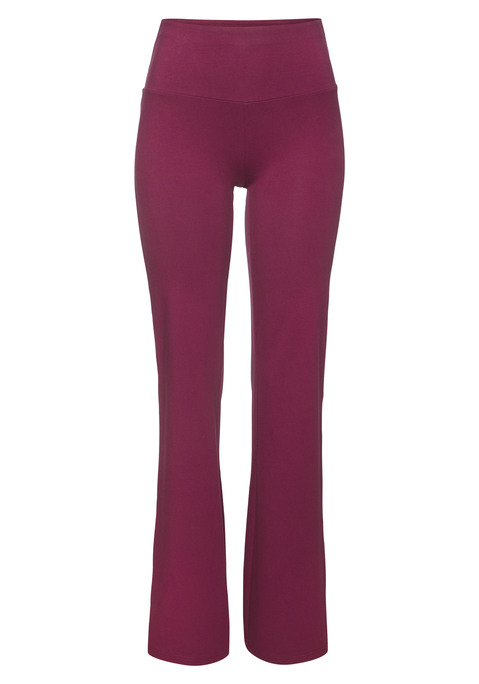 Bild: Jazzpants von LASCANA ACTIVE: Bequeme unifarbene Jazzpants von Lascana Active mit breitem Komfortbund und ausgestelltem Bein. Ideal zu Tops und T-Shirts im bauchfreien Schnitt. Weiche Baumwollmischung.