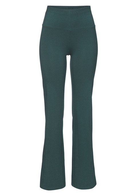 Bild: Jazzpants von LASCANA ACTIVE: Bequeme unifarbene Jazzpants von Lascana Active mit breitem Komfortbund und ausgestelltem Bein. Ideal zu Tops und T-Shirts im bauchfreien Schnitt. Weiche Baumwollmischung.