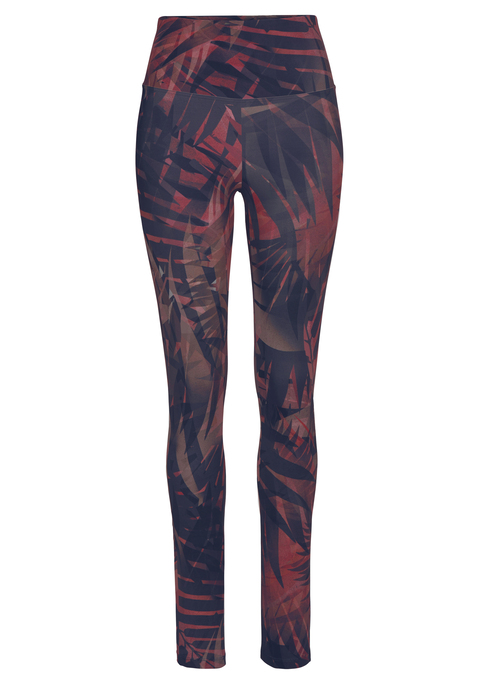 Bild: Leggings von LASCANA ACTIVE: Legging von Lascana Active. Allover-Druck und breitem Bündchen. Aus 93% Baumwolle (unterstützt Cotton made in Africa), 7% Elasthan.