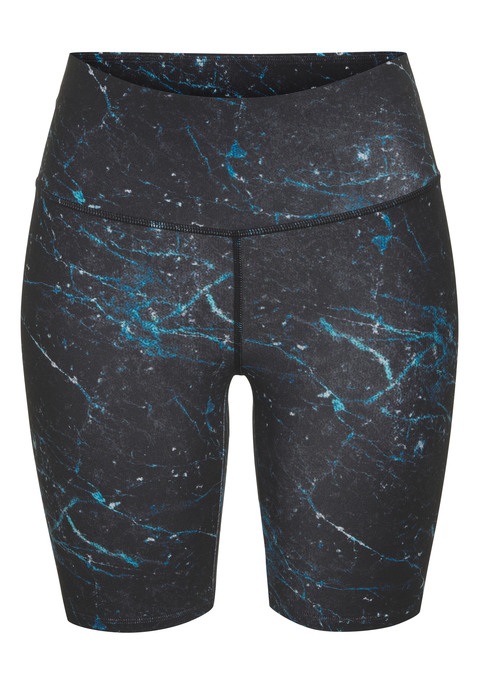 Bild: Shorts von LASCANA ACTIVE: Enganliegende Performance-Shorts von Lascana Active mit Alloverprint. Hoher Tragekomfort dank breitem, dehnbarem Bund. Markenlogo auf der Rückseite. Für warme Tage oder zum Sport. Angenehmes Funktionsmaterial.
