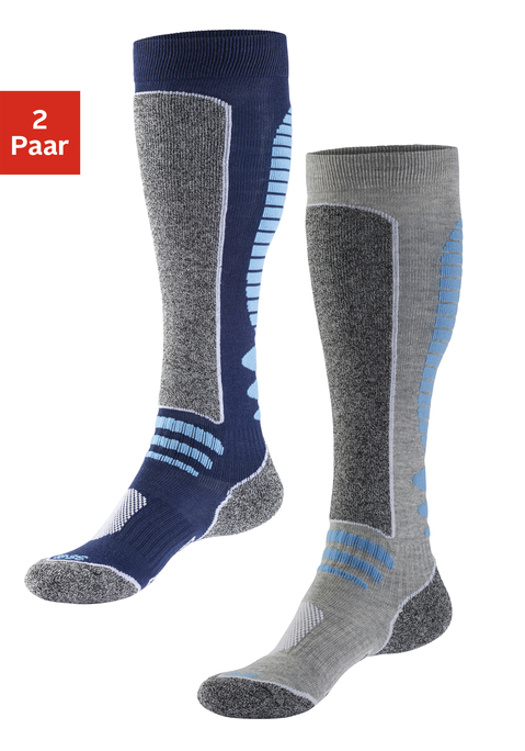Bild: Skisocken von LASCANA ACTIVE: Lascana Funktionskniestrümpfe  2 Paar ideal für den Skisport. 70% Polyester, 28% Polyamid, 2% Elasthan