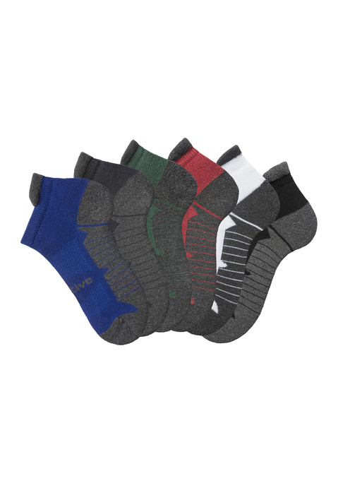 Bild: Sneakersocken von LASCANA ACTIVE: Sneakersocken von Lascana Active im 6er-Pack mit Frotteesohlen und eingestricktem Schriftzug. Ohne drückende Nähte. Elastischer Baumwollmix.