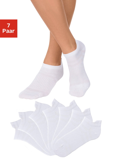 LASCANA ACTIVE Baumwolle Sneakersocken in Weiß Damen Bekleidung Strumpfware Socken 