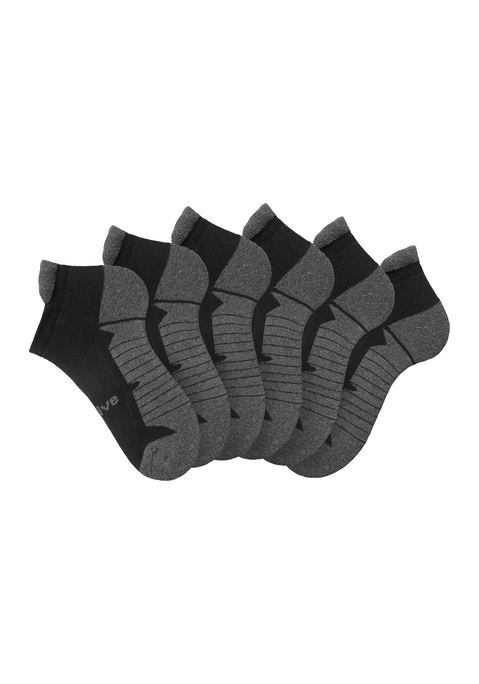 Bild: Sneakersocken von LASCANA ACTIVE: Sneakersocken von Lascana Active im 6er-Pack mit Frotteesohlen und eingestricktem Schriftzug. Ohne drückende Nähte. Elastischer Baumwollmix.