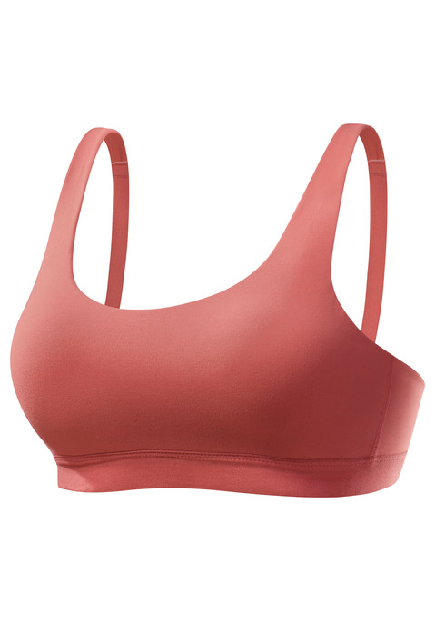 Bild: Sport-BH von LASCANA ACTIVE: Ohne Bügel. Nahtlos vorgeformte Cups. Mit extraweichem Padding. Träger und Rückenverschluss verstellbar. Aus 75% Polyamid, 25% Elasthan.