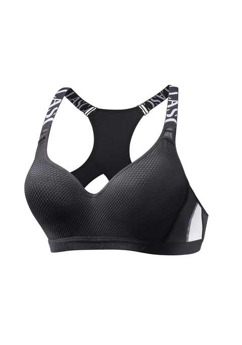 Bild: Sport-BH von LASCANA ACTIVE: Push-up-BH mit integrierten Kissen und nahtlos vorgeformten Cups. Mit Racerback und elastischen, breiten Trägern. Für eine mittlere Belastbarkeit. Träger und Rückenverschluss sind in der Länge verstellbar. Aus 67% Polyamid, 20% Elasthan, 13% Polyester.