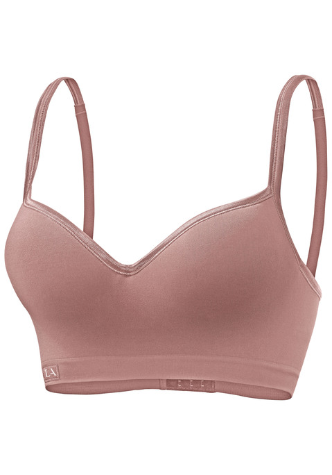 Bild: Sport-Push-up-BH von LASCANA ACTIVE: Funktions-Sportswear, ideal für Sport und Freizeit. Superelastisch und atmungsaktiv. Mit Bügel und nahtlos vorgeformten Cups. Integrierte Pushup- Kissen formen ein schönes Dekolleté. Für leichte Belastung geeignet. Träger und Rückenverschluss verstellbar. Der BH ist aus 85% Polyester, 15% Elasthan. BHs sind nicht trocknergeeignet, da die Versteller und Ringe durch die Hitze beschädigt werden und brechen.