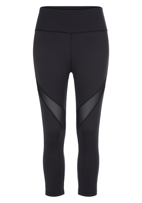 Bild: Sporthose von LASCANA ACTIVE: Lascana Active Capri-Leggings. Mesh-Einsätze an den Beinen. Aus 75% Polyester, 25% Elasthan. Netz: 90% Polyester, 10% Elasthan.