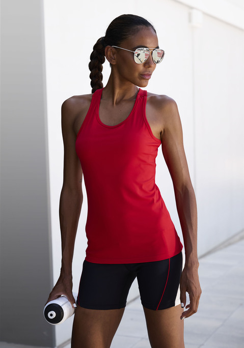 Bild: Sporttop von LASCANA ACTIVE: Unifarbenes Performance-Top von Lascana Active mit Cut-out-Lösung am Rücken. Mit Teilungsnähten und Markenlogo auf der Rückseite. Körpernahe Passform. Perfekt für Sport- und Freizeitaktivitäten. Funktionale Qualität.