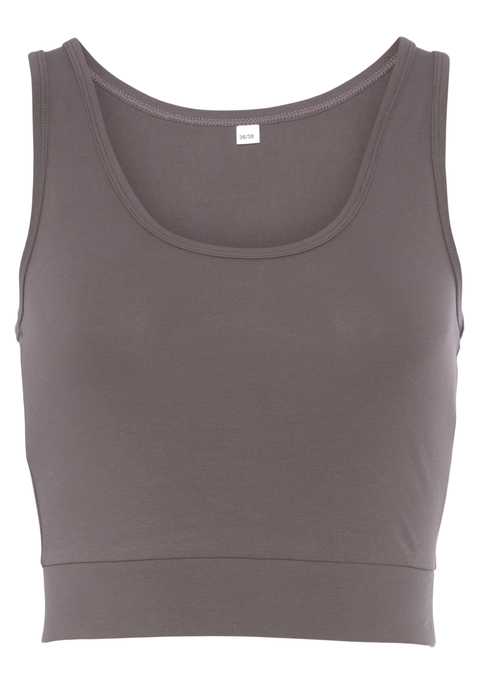 LASCANA ACTIVE Sporttop Damen taupe Gr.L (44/46)