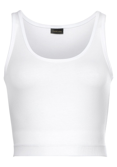 LASCANA ACTIVE Sporttop Damen weiß Gr.L (44/46)