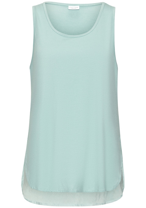 Bild: Tanktop von LASCANA ACTIVE: Locker geschnittenes Tanktop von Lascana Active mit Mesh-Einsatz auf der Rückseite. Rundhalsausschnitt und weit ausgeschnittene Armlöcher. Abgerundeter Bund mit seitlichen Schlitzen. Kleiner Logodruck auf der Rückseite. Weich fließende Qualität.