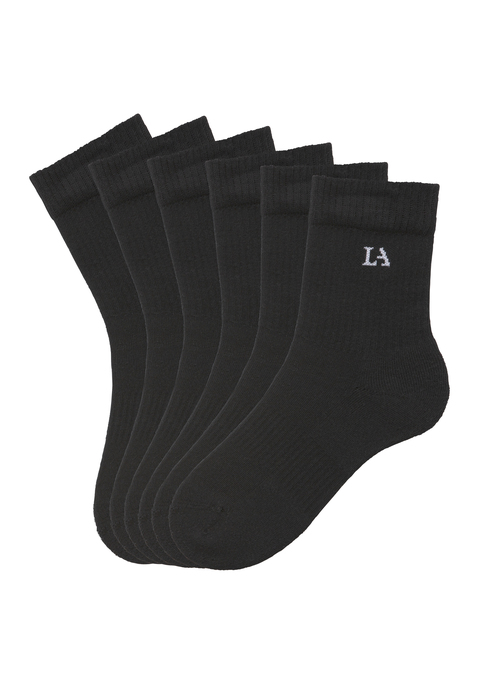 LASCANA ACTIVE Tennissocken Damen 6x schwarz Gr.35/38