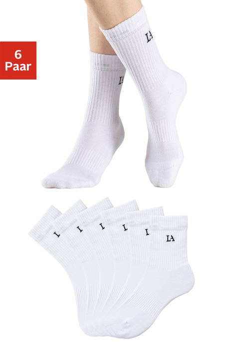 LASCANA Active TENNIS PACK OF 6 - Sports socks - weiß/white - Zalando.de