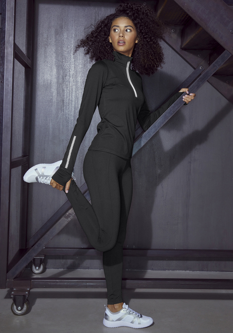 Bild: Thermoleggings von LASCANA ACTIVE: Performance Thermo Leggings von Lascana Active. Kleine Reißverschlusstasche hinten am Bund. Innen weich angeraut. Aus 87% Polyester, 13% Elasthan.