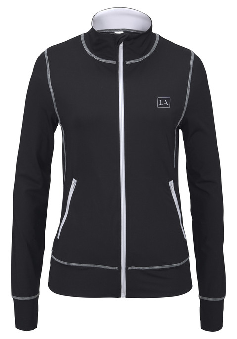 LASCANA ACTIVE Trainingsjacke Damen schwarz-weiß Gr.44/46