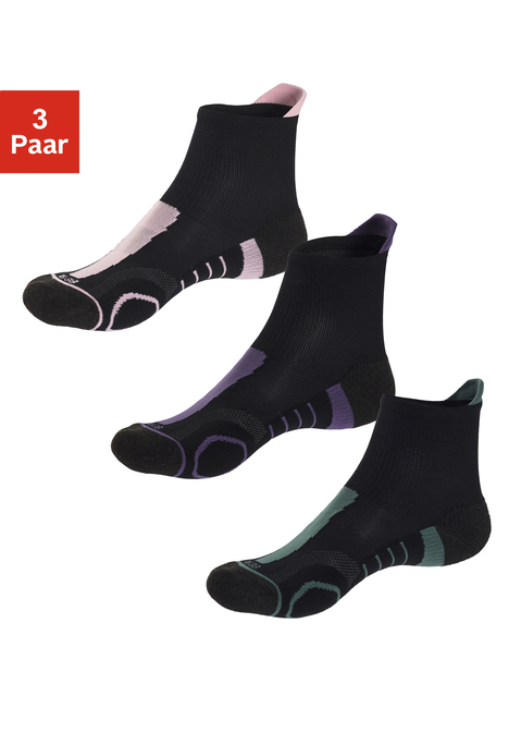 Bild: Wandersocken von LASCANA ACTIVE: Aus 53% Polyamid, 43% Polyester, 2% Elasthan, 2% metallisierte Fasern