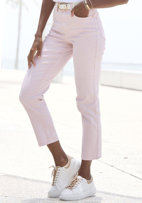 Bild: Ankle-Jeans von LASCANA: Coole Ankle-Jeans von Lascana im klassischen 5-Pocket-Stil. Mit praktischen Gürtelschlaufen. Guter und bequemer Sitz dank elastischer Denimware. Innenbeinlänge ca 66cm.