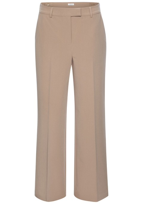 Bild: Anzughose von LASCANA: Lange Anzughose von Lascana mit verstellbarem Bund. Komfortabel: der Schiebeknopf und Reißverschluss. Mit regulierbarem Gummizug, Eingrifftaschen vorn, Zierpattentaschen hinten. Optisch streckende Bügelfalten für eine elegant modische Optik. Weich fließende Webware.