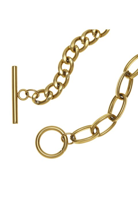 Bild: Armband von LASCANA: LASCANA Armband mit T-Verschluss. Aus Edelstahl. Länge 19 cm.