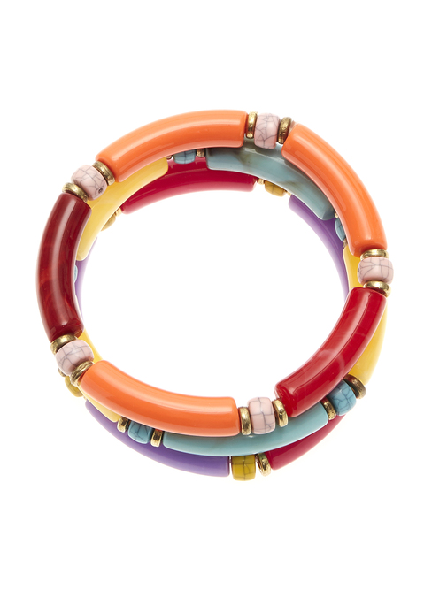 Bild: Armband Set von LASCANA: 3-tlg. Armbandset von LASCANA. Elastisch mit bunten Acrylperlen.