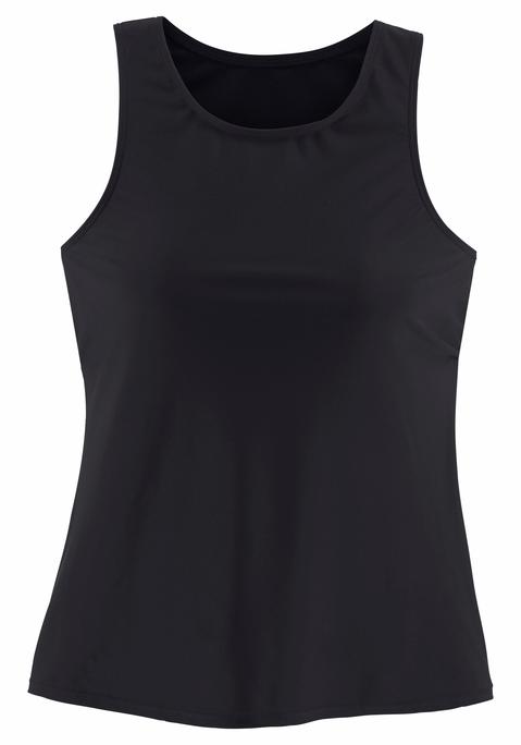 Bild: Bade-Shirt von LASCANA: Ideal für alle Aktivitäten am Strand oder im Wasser. Modische Tank-Top-Form - verdeckt den Bauch und kaschiert kleine Problmezonen. Unterbrustgummi rundum.
